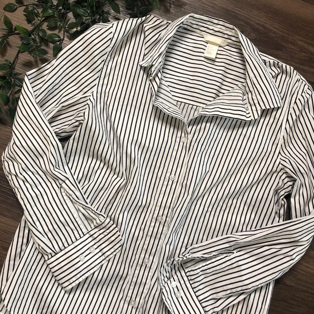 Striped button up shirt